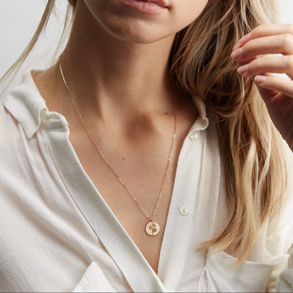 Peony November Birth Flower Engraved Boho Necklace - Picture 11 of 16